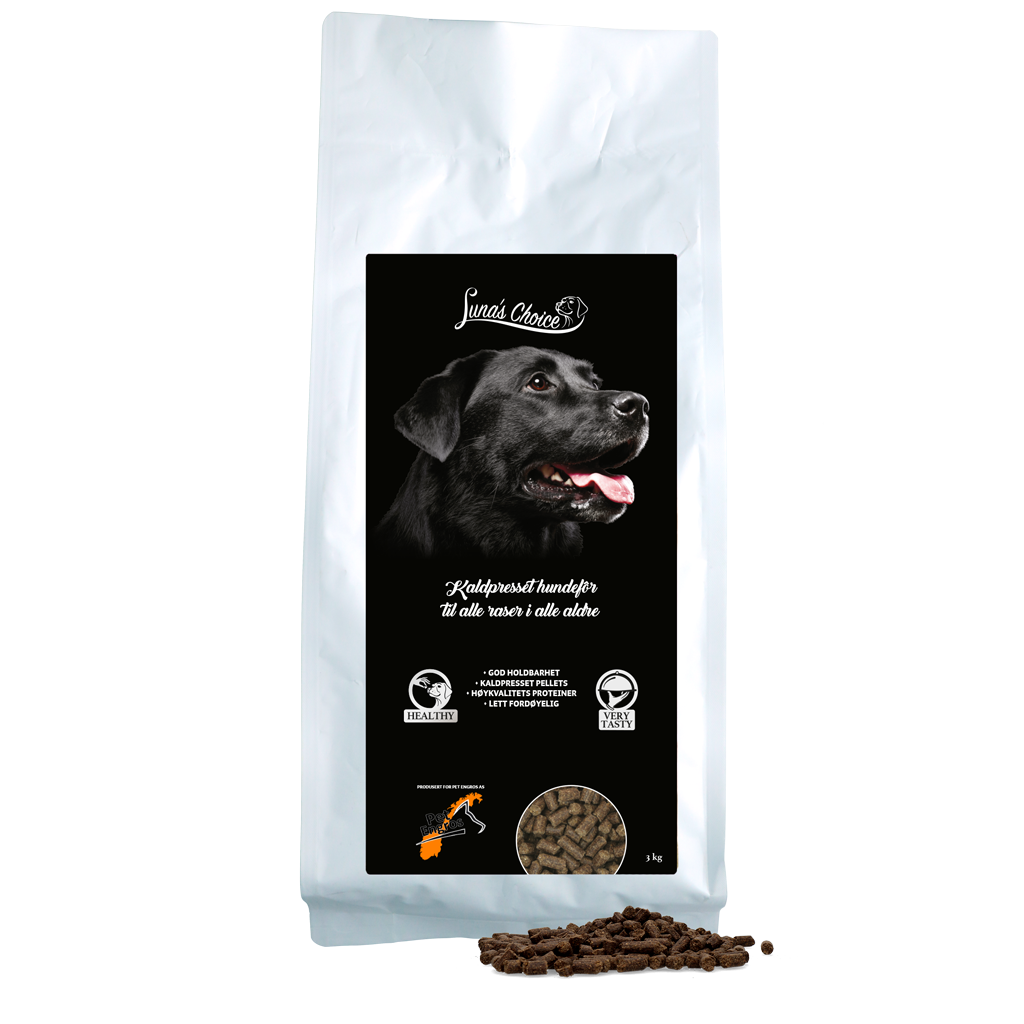 Luna’s Choice kaldpresset hundefôr Original 3kg