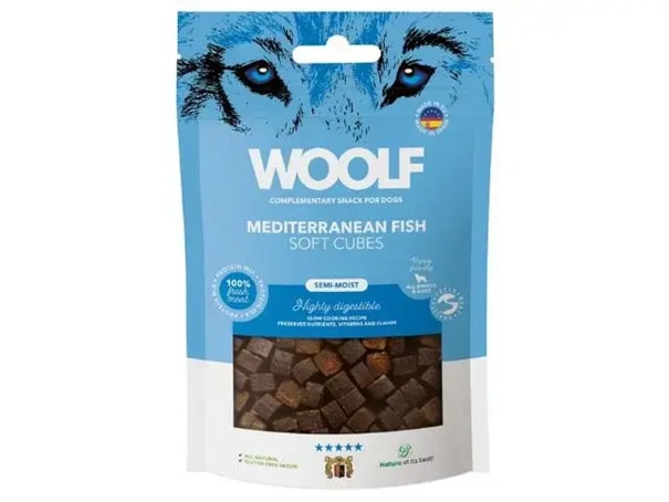Woolf Soft Cubes Mediterranean fisk 100g