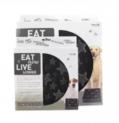 Eat Slow Live Longer Star Grå Små – Slow feeder som forhindrer sluking av mat