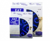 Eat Slow Live Longer Original Stor Blå – Matskål mot sluking 30 cm