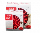 Eat Slow Live Longer Original Små Rød  – Matskål mot sluking 20,5 cm