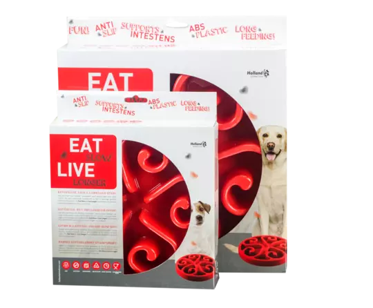 Eat Slow Live Longer Original Små Rød – Matskål mot sluking 20,5 cm