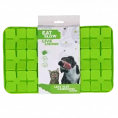 Eat Slow Live Longer Lick Mat Dimensions Flower Grønn