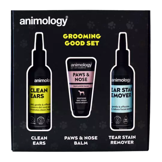 Animology Grooming Good Pleiesett 3-i-1 – Ørerens, Tåreflekkfjerner & Pote/Nesebalsam