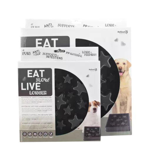 Eat Slow Live Longer Star Stor – Slow feeder hundeskål som forhindrer sluking