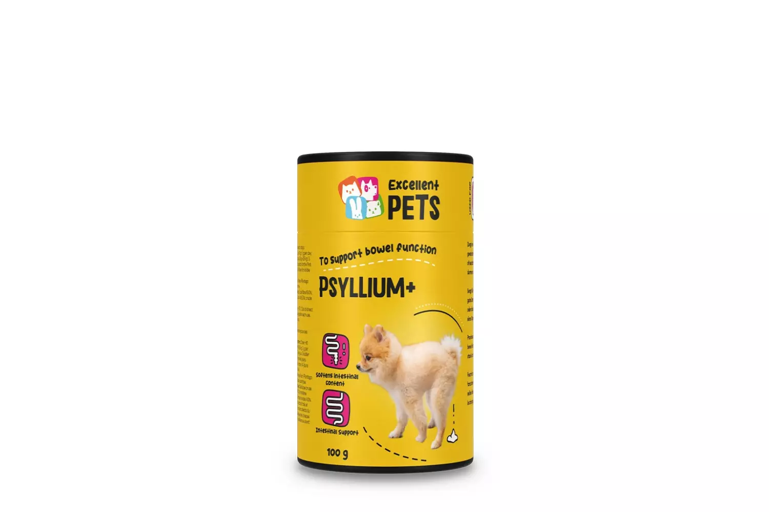 Excellent Pets Psyllium Plus Hund 100 g – Naturlig Fibertilskudd for Fordøyelse og Tarmtransitt