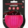 Dog Comets Vesta Treat Locker – Rosa godbitball og aktiviseringsleke med tannrens (ø 7 cm)
