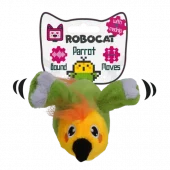 Robocat Parrot Interaktiv Katteleke – Bevegelig papegøye med lyd og Madnip