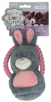 Bunny Puppy Tauleke Kanin Kosedyr | Beroligende Valpeleke med Lavendel & Tannpleie Tau