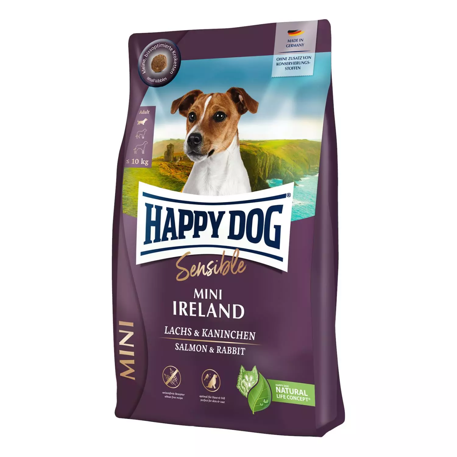 Happy Dog Sensible Mini Ireland Laks & Kanin (10 kg) – Optimalt for Hud & Pels Liten Rase