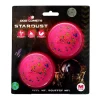 Dog Comets Stardust Rosa M 2-pk – Slitesterke og flytende hundeballer i naturgummi (6 cm)