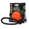 Dog Comets Meteorite Oransje – Slitesterk hundeball med tau i 100 % naturgummi