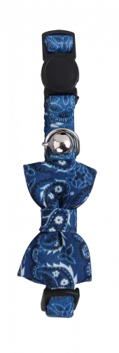Pawise Cat collar with Bowknot Blå
