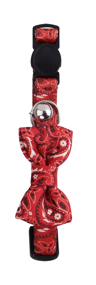 Pawise Cat collar with Bowknot Rød
