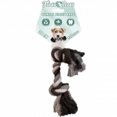 Floss Toss Dental Rope 30 cm – Slitesterkt bomullstau med 2 knuter for hund