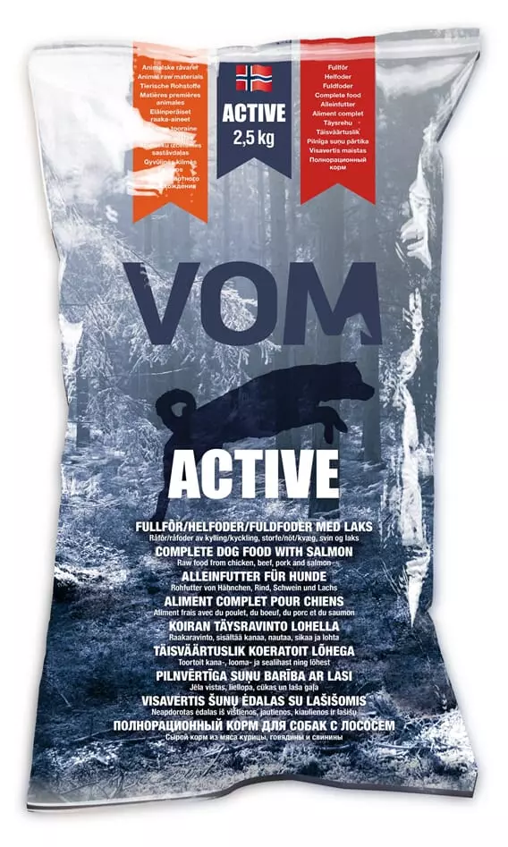 VOM Active fullfôr m/Laks (NORSK) Kjøttboller, 2,5 kg