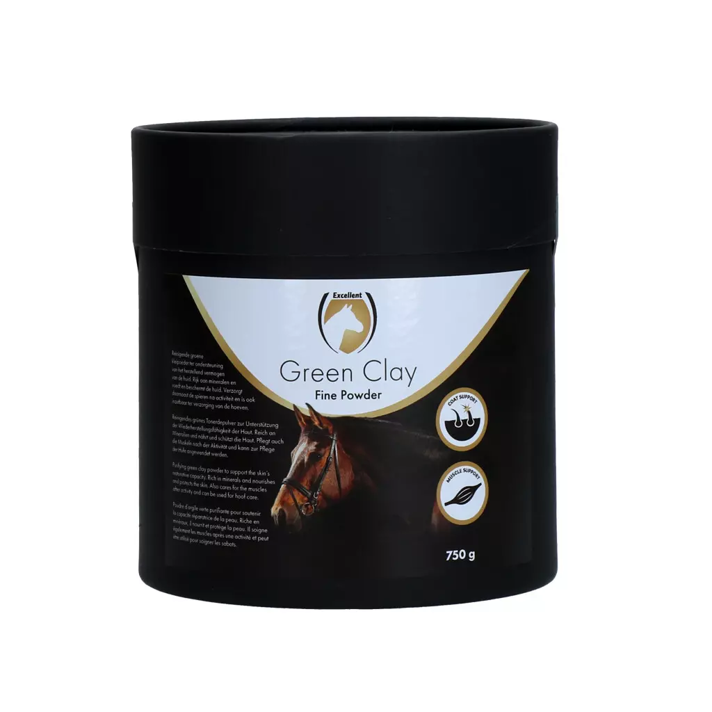 Excellent Horse Grønn Leire 750 gram – Naturlig leirepulver for hud, bein og hov