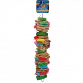 Feather World Destruksjonsleke 50 cm for Papegøye – Mixed Grill med Tre og Papir