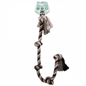 Floss Toss Dental Rope 145 cm – Ekstra langt hundetau med 5 knuter for tannpleie