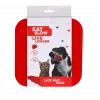 Eat Slow Live Longer Lick Mat Quad Rød – Slikkematte med sugekopper til hund og katt