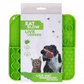 Eat Slow Live Longer Lick Mat Dimensions Rectangle Grønn