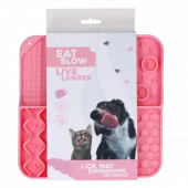 Eat Slow Live Longer Lick Mat Dimensions Rectangle Rosa