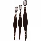 Top Leather Mynde halsbånd, oljet, naglet og sydd, Brun  42cm