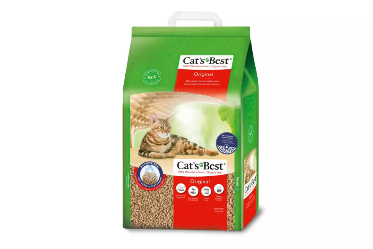 Cat's Best Original 20L / 8,6kg – Drøy og klumpende kattesand med ekstrem luktabsorbering