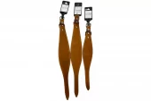 Top Leather Mynde halsbånd, oljet, naglet og sydd, Cognac 42cm