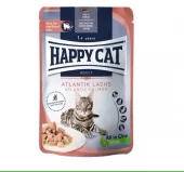 Happy Cat Våtfôr 85g – Kornfri Pouch Laks (Hud & Pels Støtte)