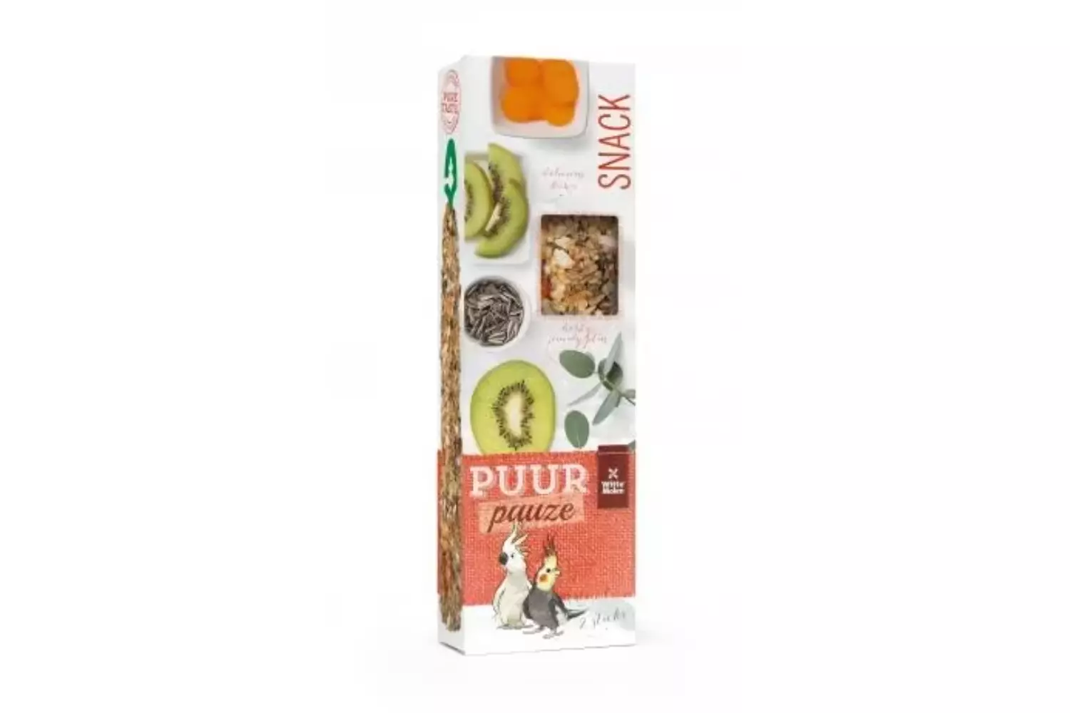Puur Frøpinner Parakitt & Kakadue (2 stk) – Gourmet Sticks m/ Kiwi & Eukalyptus