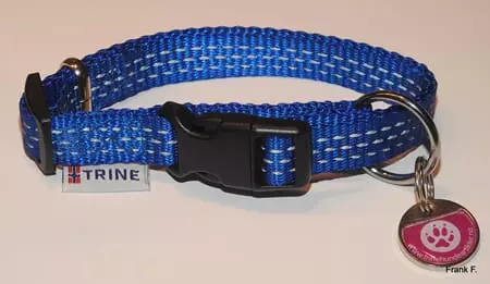 Trine Trygg Halsbånd Blå L 25mm 42-70cm