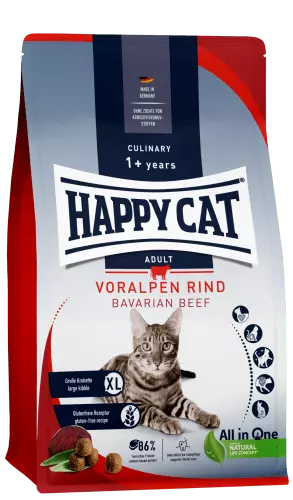 Happy Cat Culinary Adult Okse 1,3 kg – Tørrfôr Store Biter (Tannpleie & Leddstøtte)
