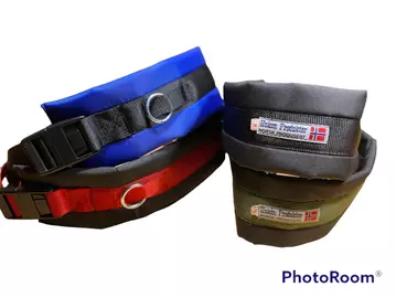 Huken Trekkbelte Sort Str. L – Kraftig Magebelte til Tur og Hundekjøring