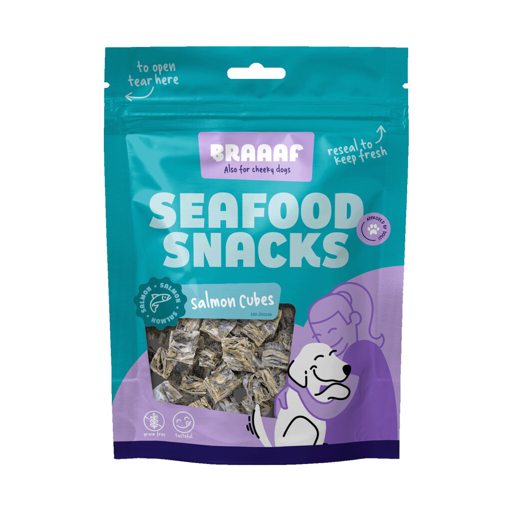 Braaaf Seafood Cubes Salmon 70g