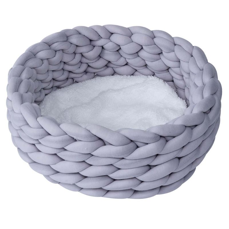 Quapas! Cat bed woven Grey