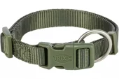 Halsb. Premium 40-65cm 25mm L/XL Olive Green M/Hurtiglås