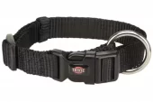Halsb. Premium 40-65cm 25mm L/XL Sort M/Hurtiglås