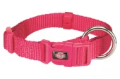 Halsb. Premium 30-45cm/15mm S/M Fuchsia M/Hurtiglås