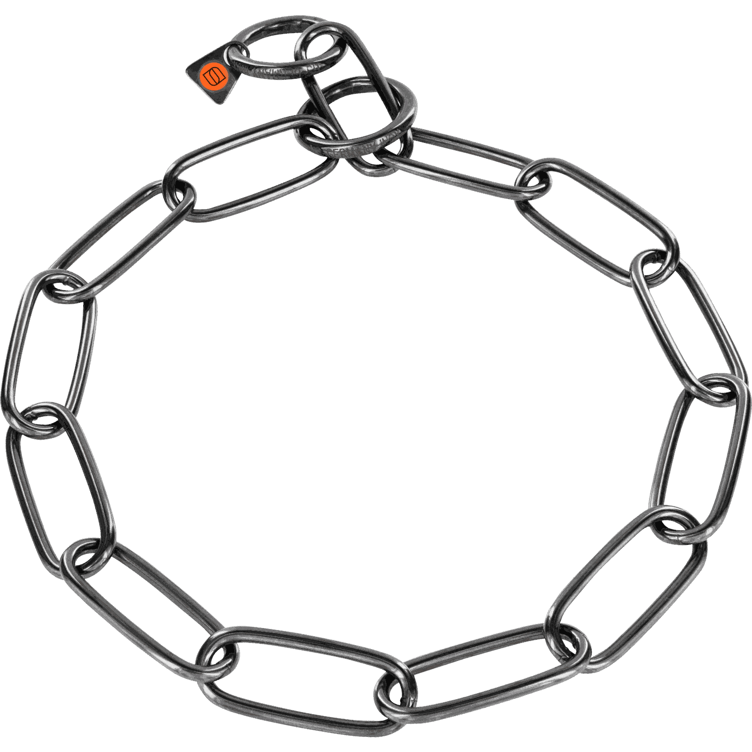 Collar very long links-stainless Steel Black 4mm 60cm