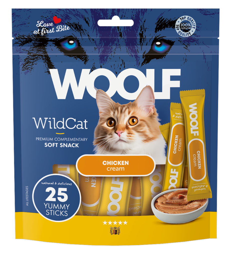 Woolf WildCat Cream – Chicken 25pk