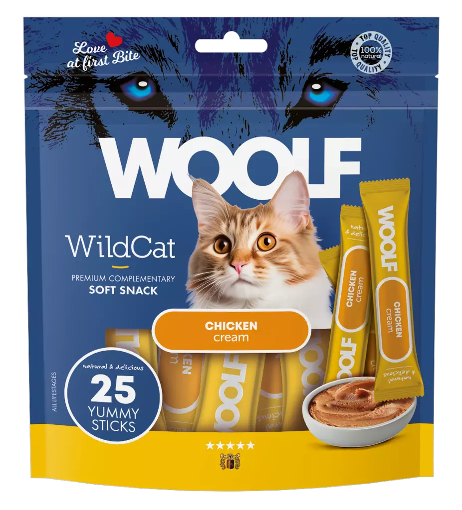 Woolf WildCat Cream – Chicken 25pk