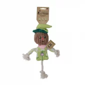 Garden Paws Scarecrow Indy Fields S – Robust plysjleke med gjennomgående tau til liten hund
