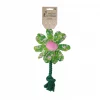 Garden Paws Flower Summer Shrubs S – Robust plysjleke med gjennomgående tau til liten hund