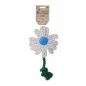 Garden Paws Flower Sky Flowers S – Robust plysjleke med gjennomgående tau til liten hund