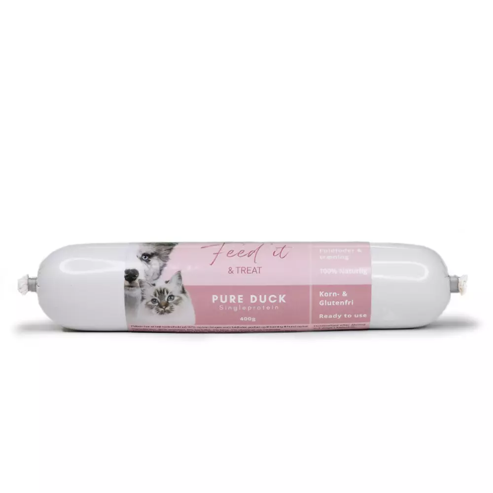 Feed'it & Treat Pure And (400g) – Hypoallergen Treningspølse (Hund/Katt)