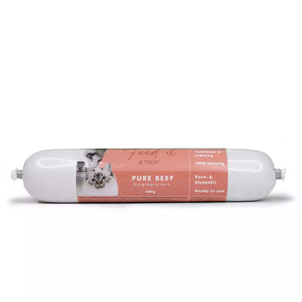 Feed'it & Treat Pure Okse godbitpølse 400g