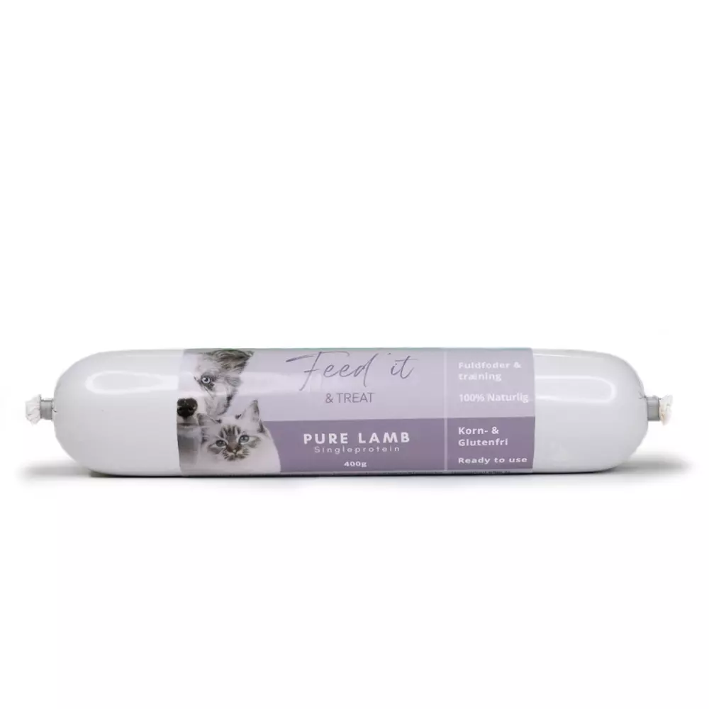 Feed'it & Treat Pure Lam godbitpølse 400g