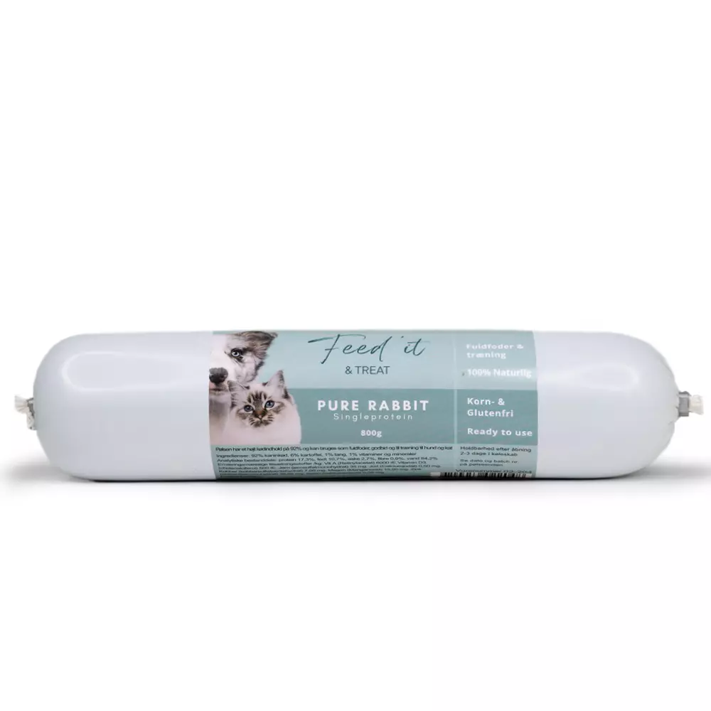Feed'it & Treat Pure Kanin godbitpølse 800g
