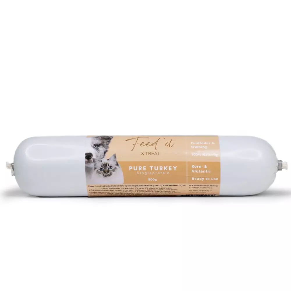 Feed'it & Treat Pure Kalkun godbitpølse 800g